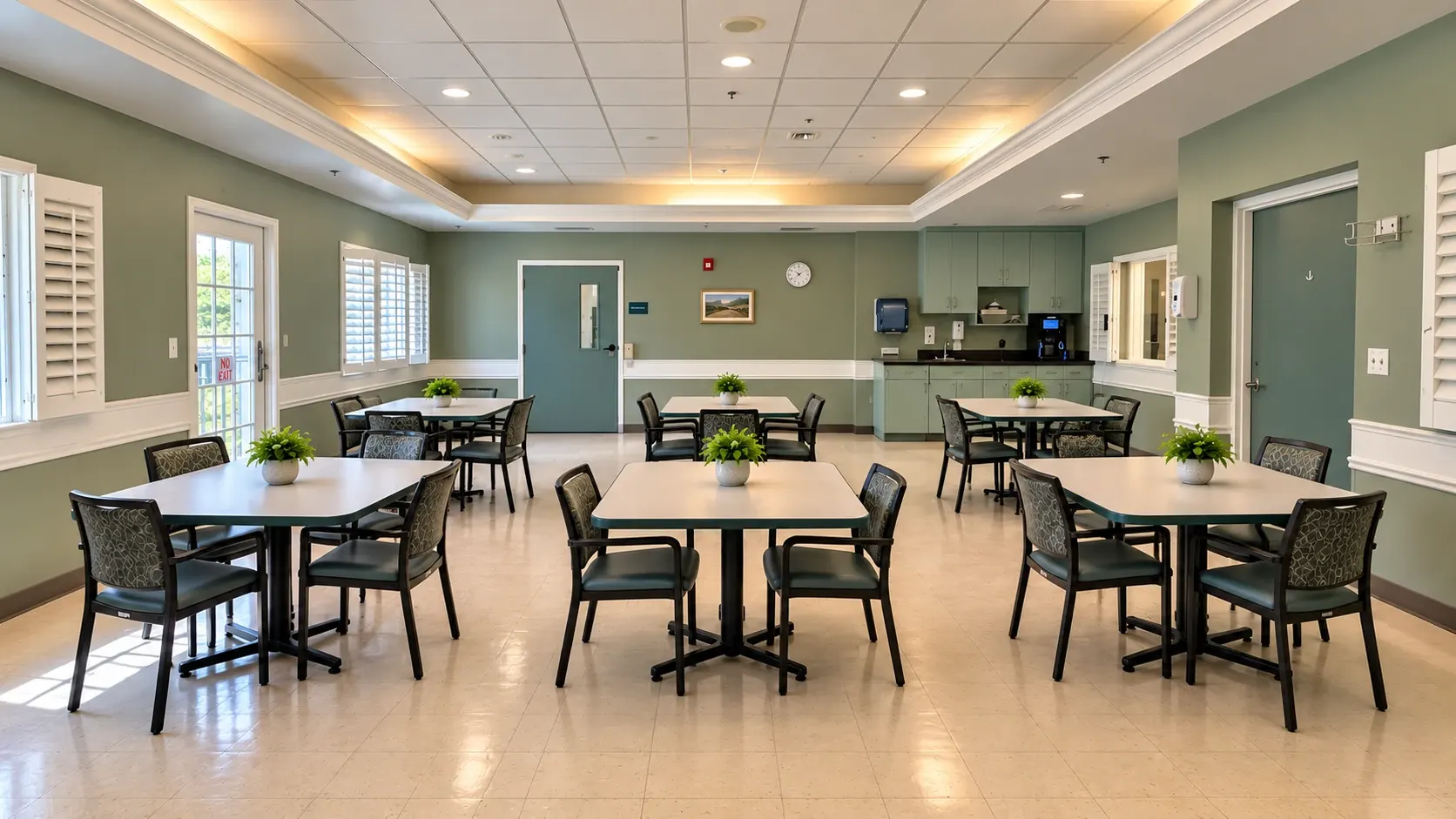 The dining room at Vivo Healthcare Harbourwood